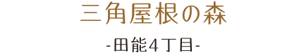 三角屋根の森。田能4丁目。