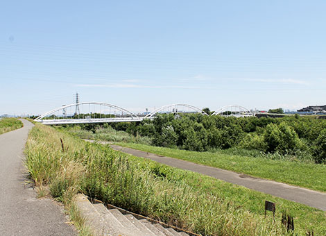 　サイクリングロード（猪名川・藻川コース）【約1.2㎞ 自転車約5分】