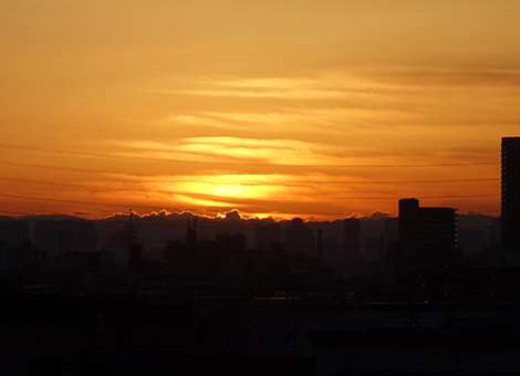 朝日と夕日